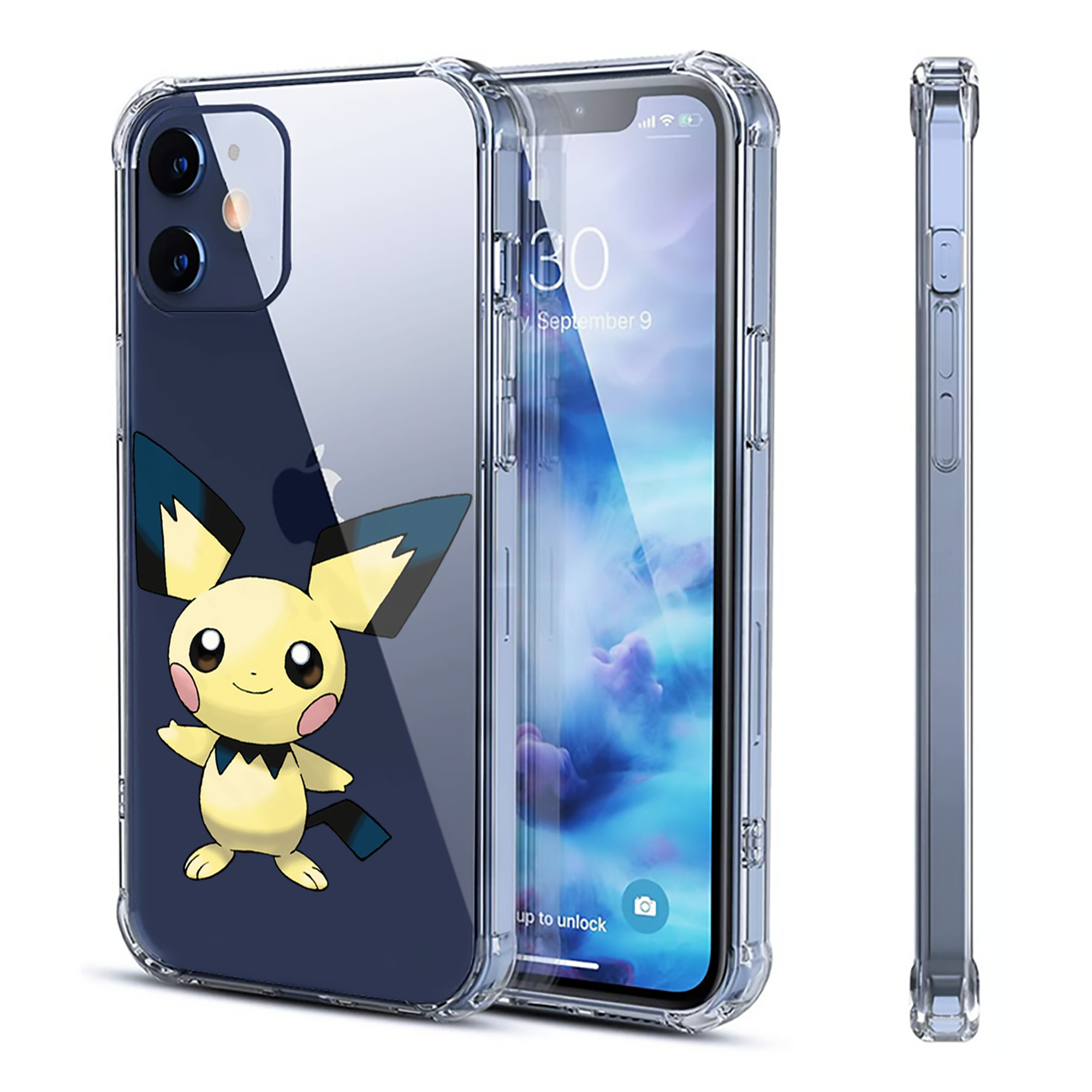 （画像用） ポケットモンスター Pokémon 【iPhone 12シリーズ対応】透明スマホケース（クリアソフトケース）